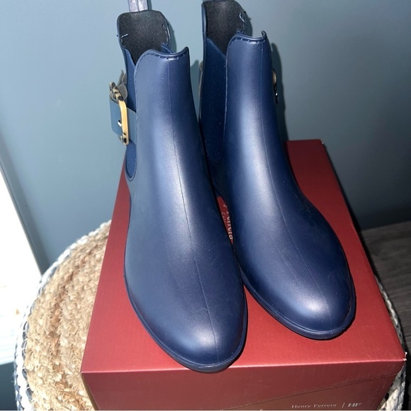 Henry Ferrera Clarity Navy Rainboots - Picture 4 of 11